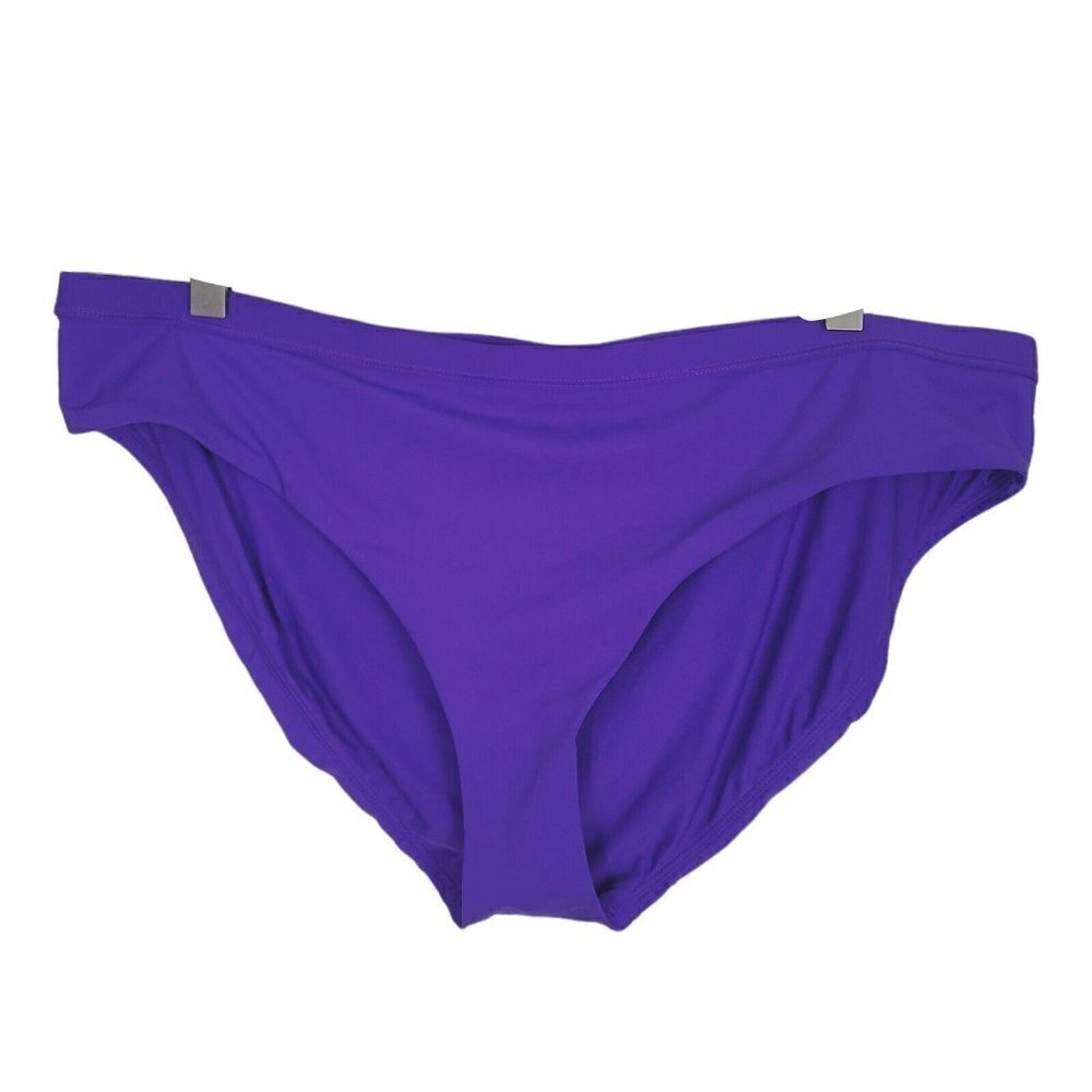 Calia Swim Separates X Large Wide Banded Solid Bikini Bottoms Royal Purple NWOT